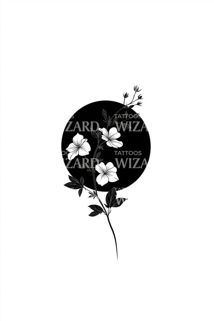 Mini Eclipse Flor de Cerejeira Ideia de Tatuagem