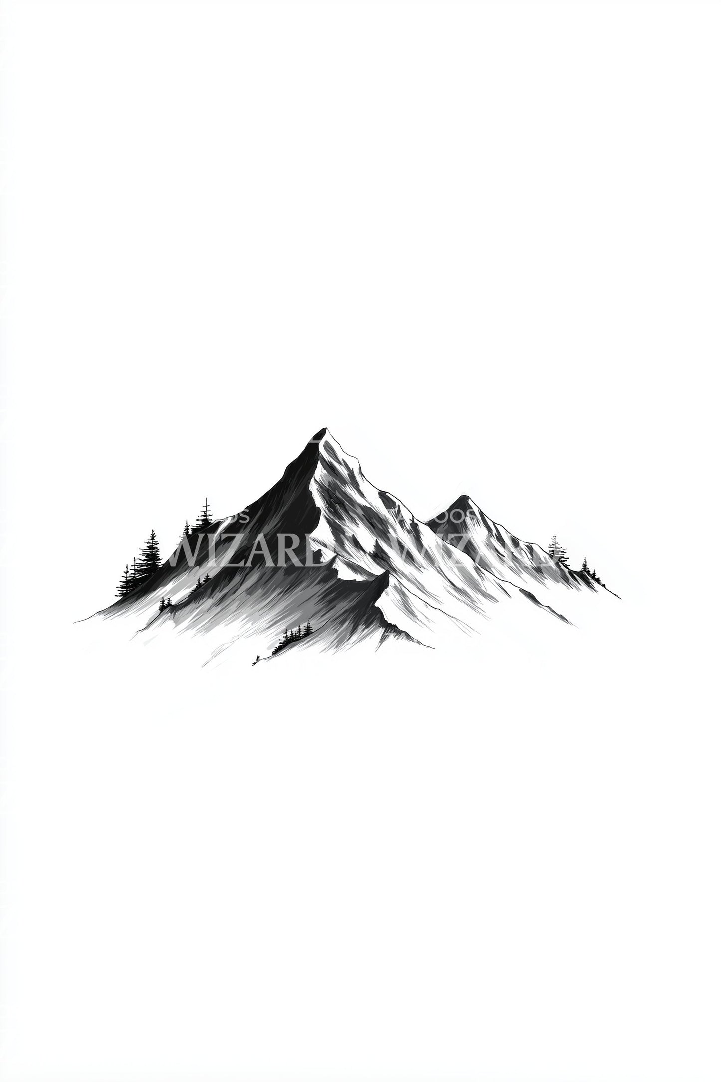 Minimal Alpine Range Tattoo Idea