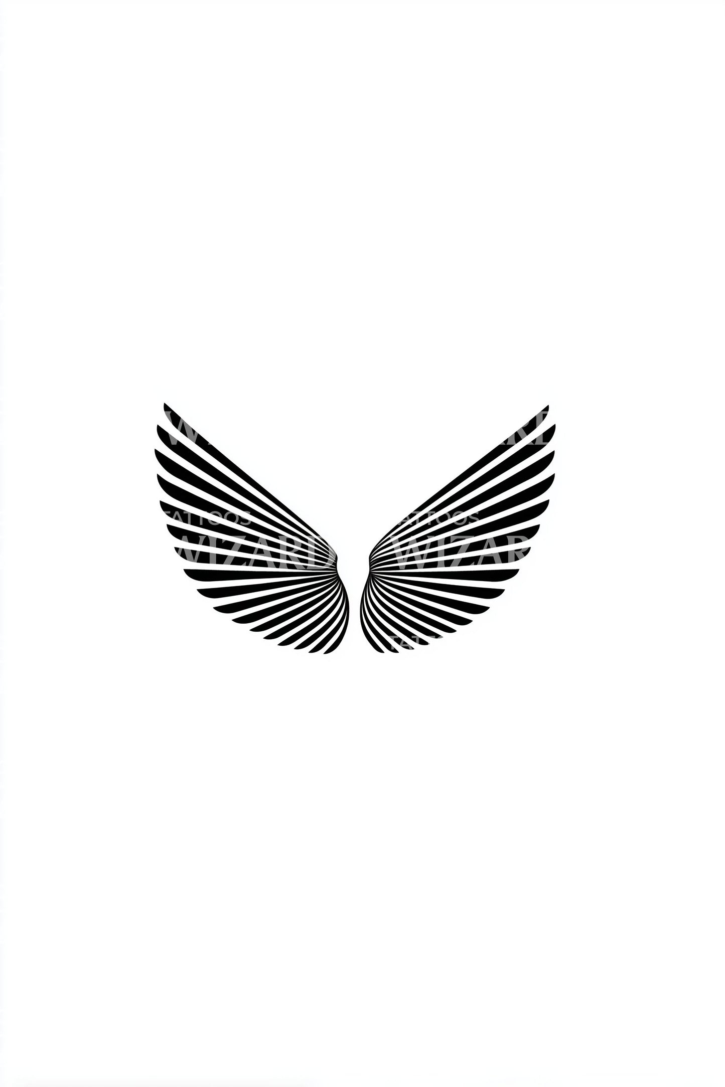 Minimal Angel Wings Tattoo Idea