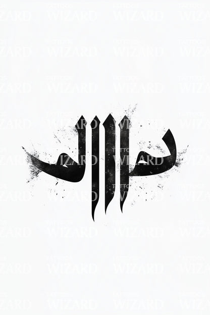 Minimal Arabic Calligraphy Tattoo Idea