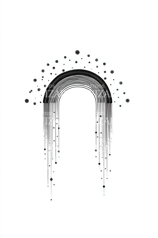 Minimal Arch Rainbow Tattoo Design