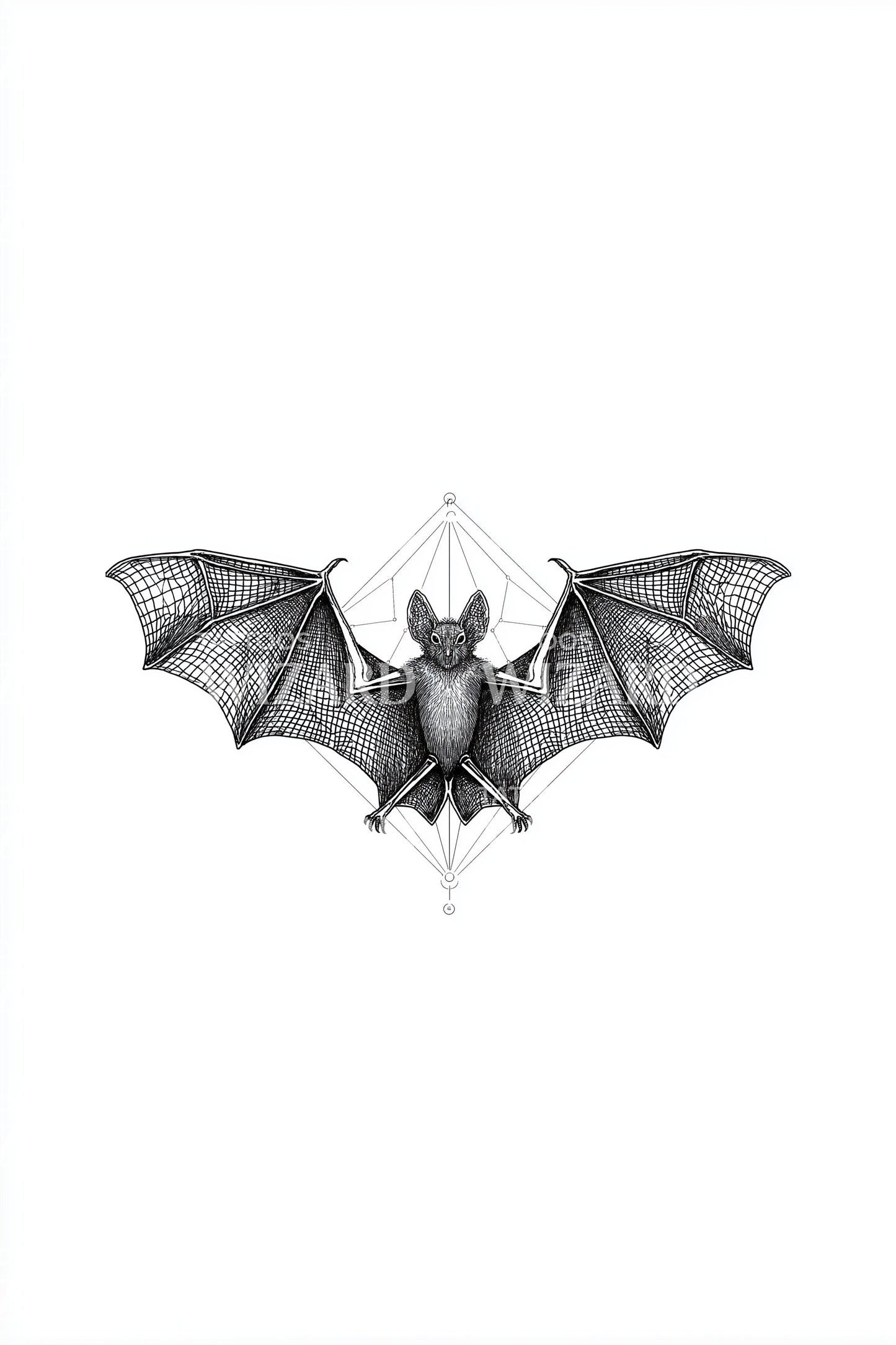 Minimal Bat Silhouette Tattoo Design