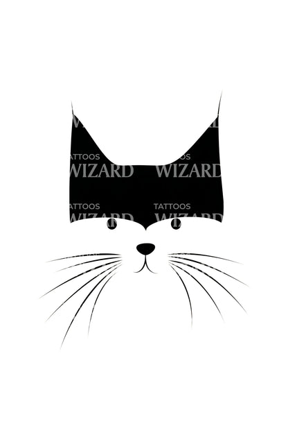 Minimal Cat Icon Tattoo Idea