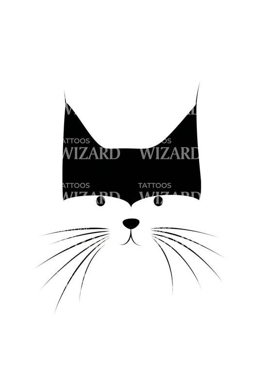 Minimal Cat Icon Tattoo Idea