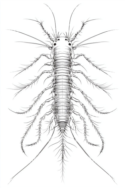 Minimal Centipede Outline Tattoo Idea