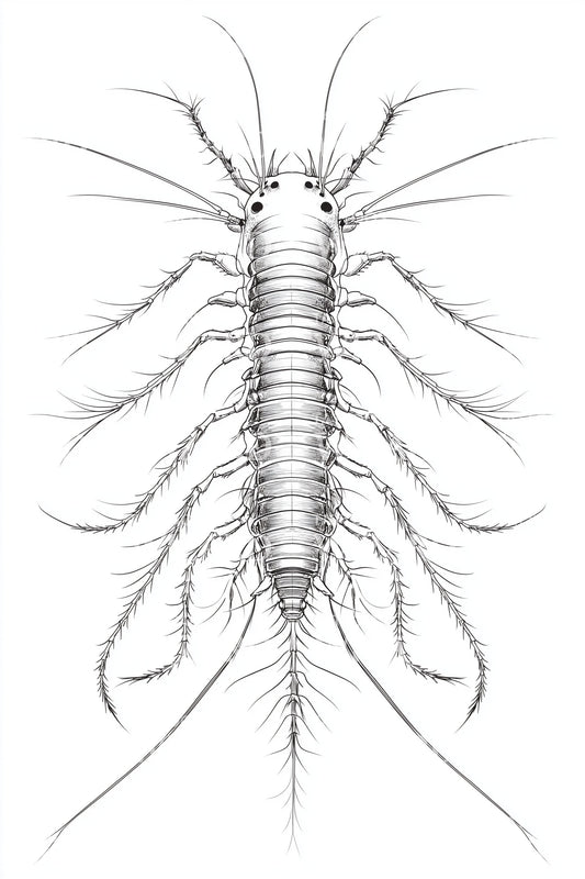 Minimal Centipede Outline Tattoo Idea