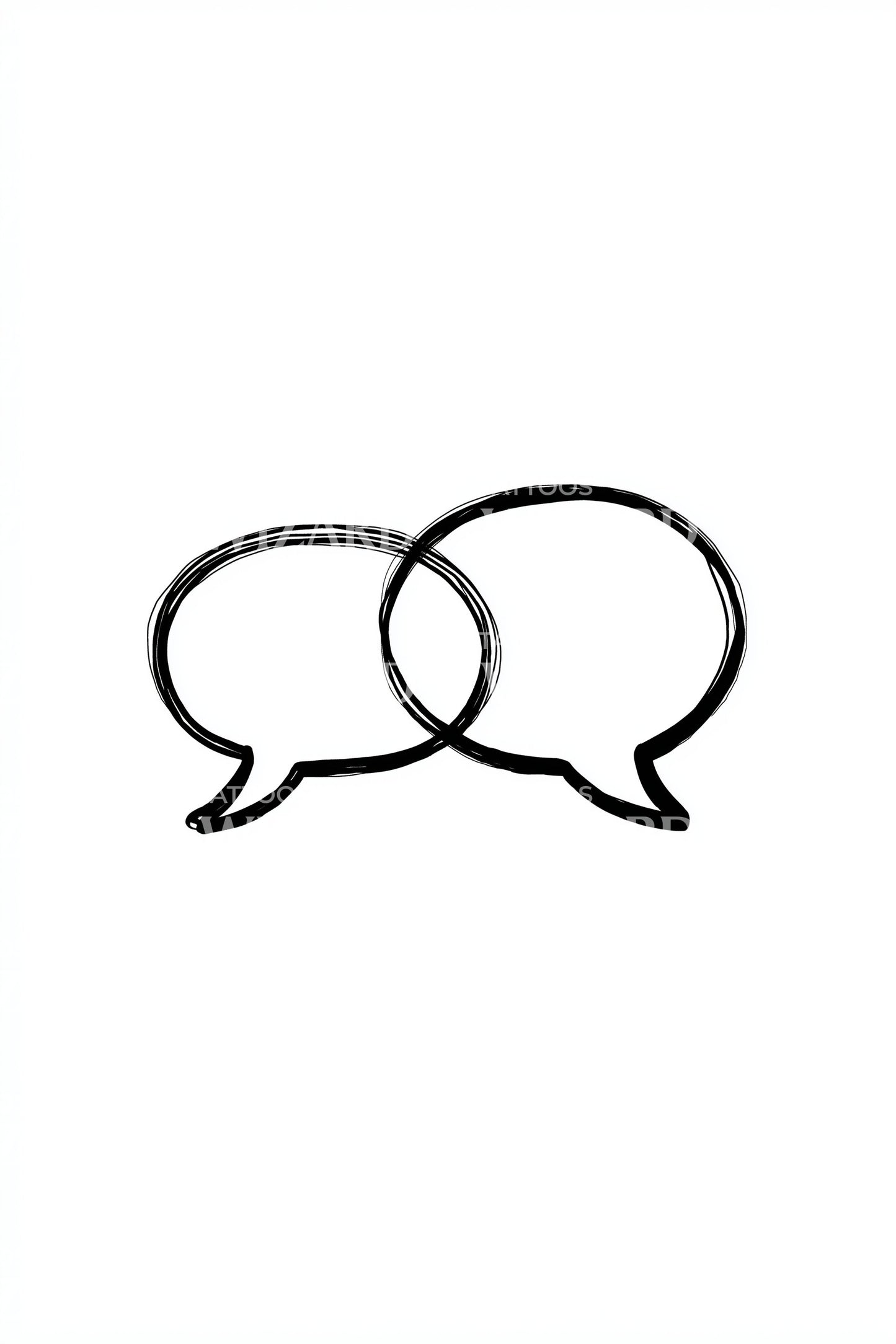 Minimal Chat Bubbles Tattoo Idea