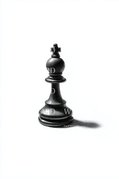 Minimal Chess Pawn Tattoo Design