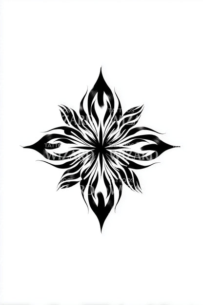Desain Tato Bintang Salib Minimalis