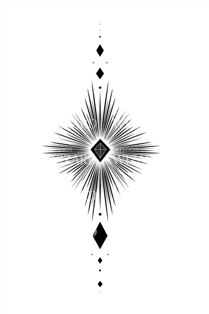 Minimal Diamond Flare Tattoo Idea