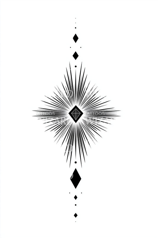 Minimal Diamond Flare Tattoo Idea