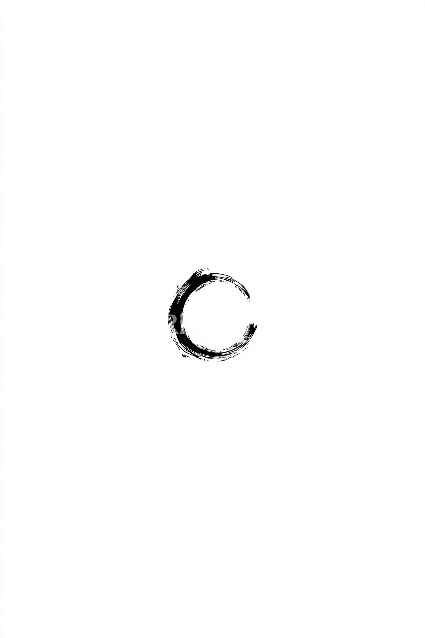 Minimalistisk Enso Cirkel Tatoveringsdesign