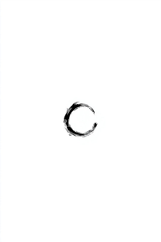 Minimalistisk Enso Cirkel Tatoveringsdesign