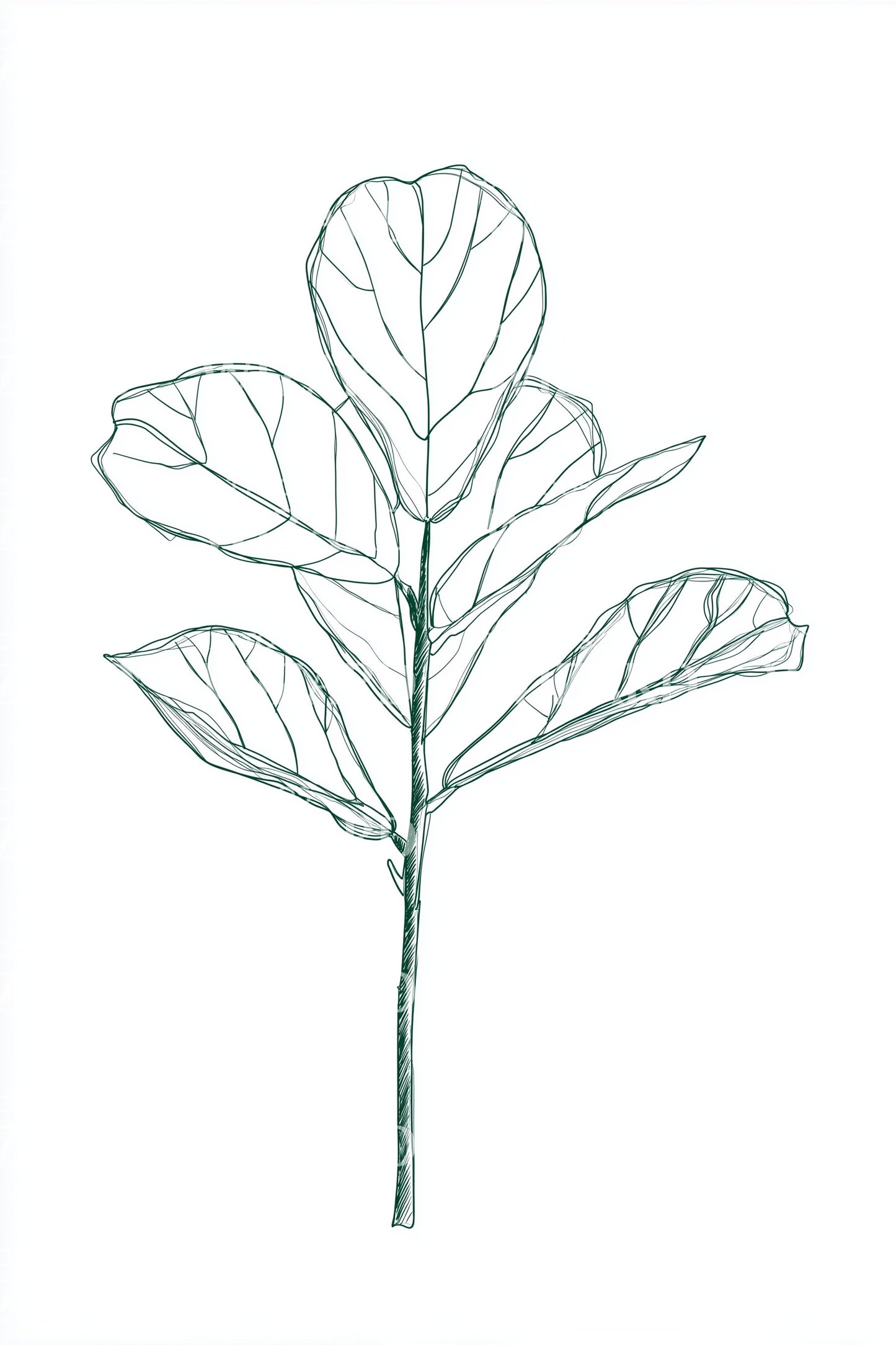 Idea di tatuaggio minimalista con foglia di fico