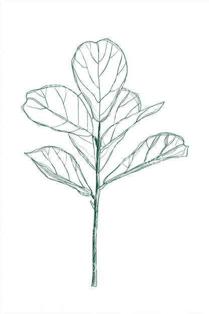Idea di tatuaggio minimalista con foglia di fico