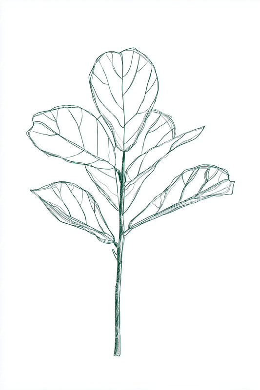 Idea di tatuaggio minimalista con foglia di fico