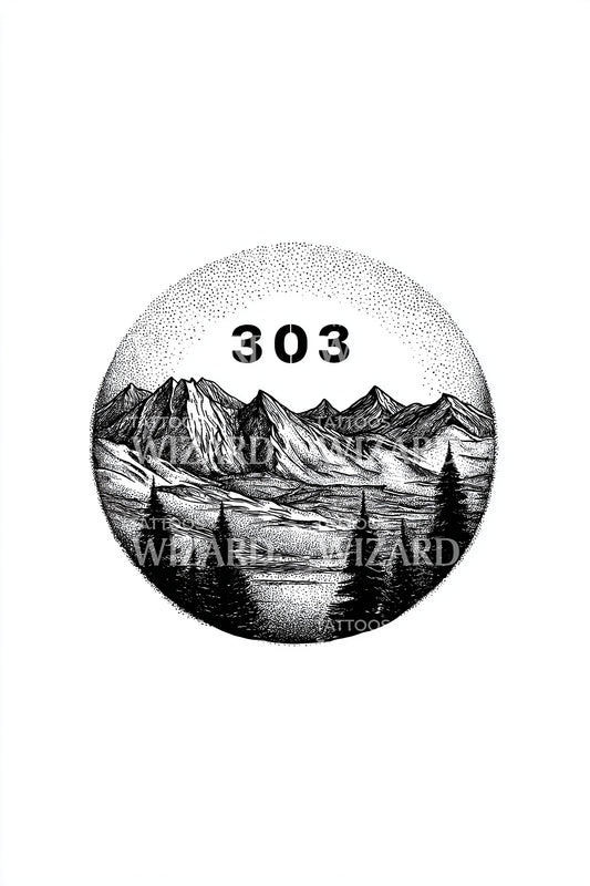 Minimal Lake 303 Tattoo Idea