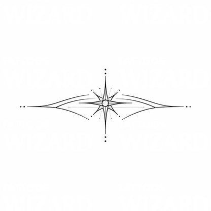 Minimal Nautical Star Tattoo Design