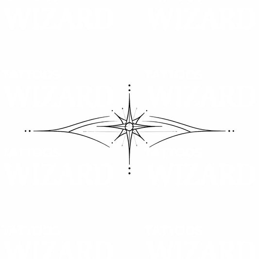 Minimal Nautical Star Tattoo Design