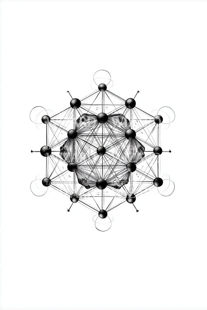 Minimal Node Mandala Tattoo Design
