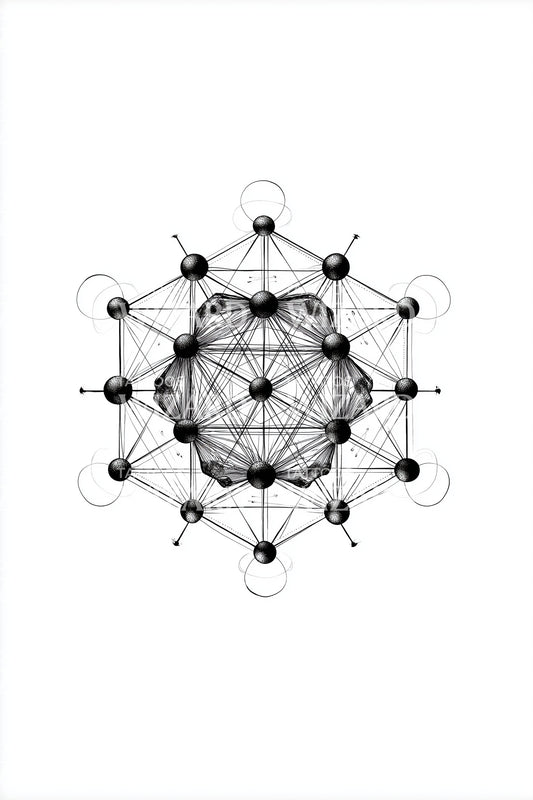 Minimal Node Mandala Tattoo Design