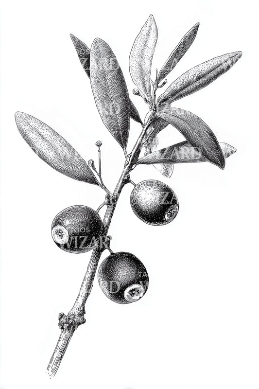 Minimal Olive Sprig Tattoo Design