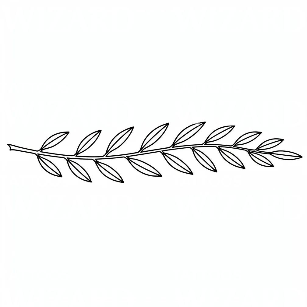 Návrh tetování minimalistická olivová snítka