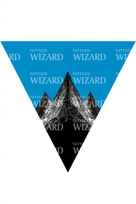Minimal Peak Triangle Tattoo Idea