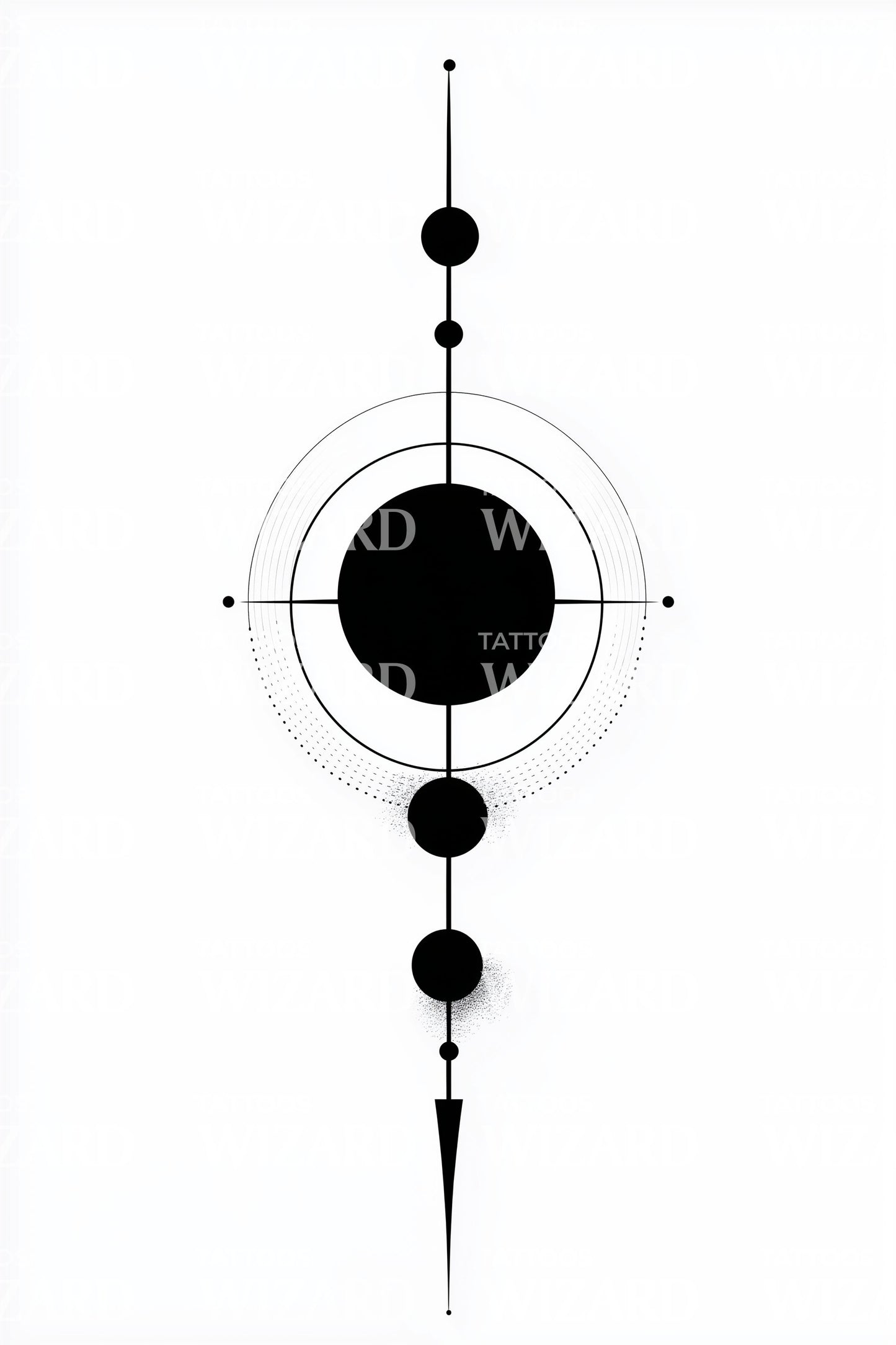 Minimal Planet Alignment Tattoo Idea