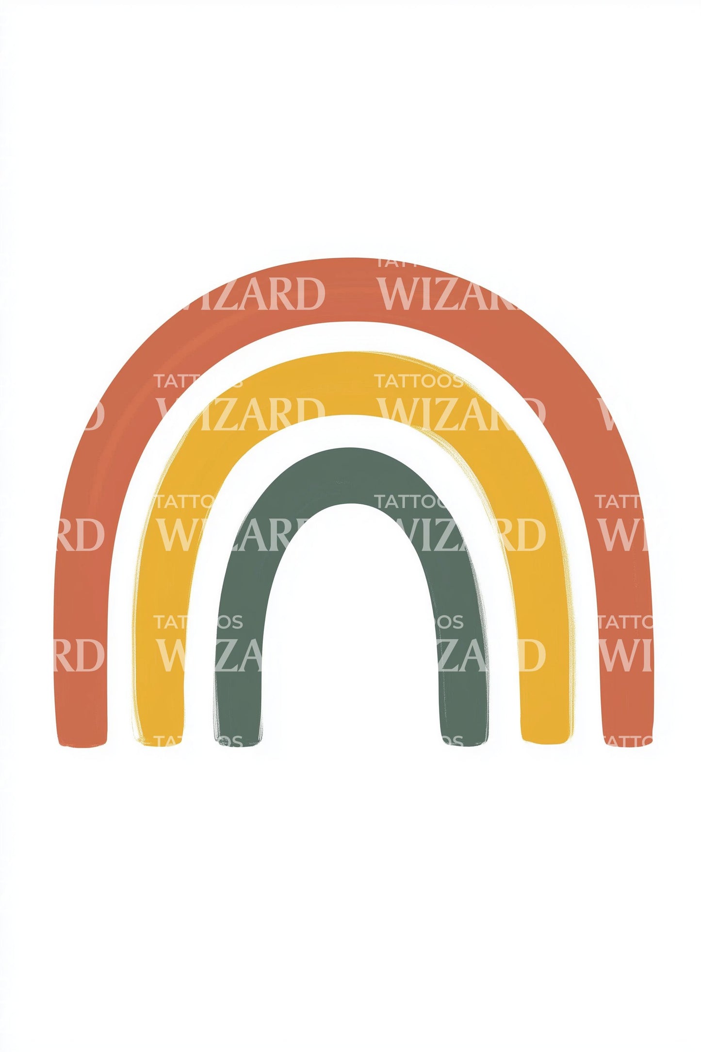 Minimal Retro Rainbow Tattoo Design