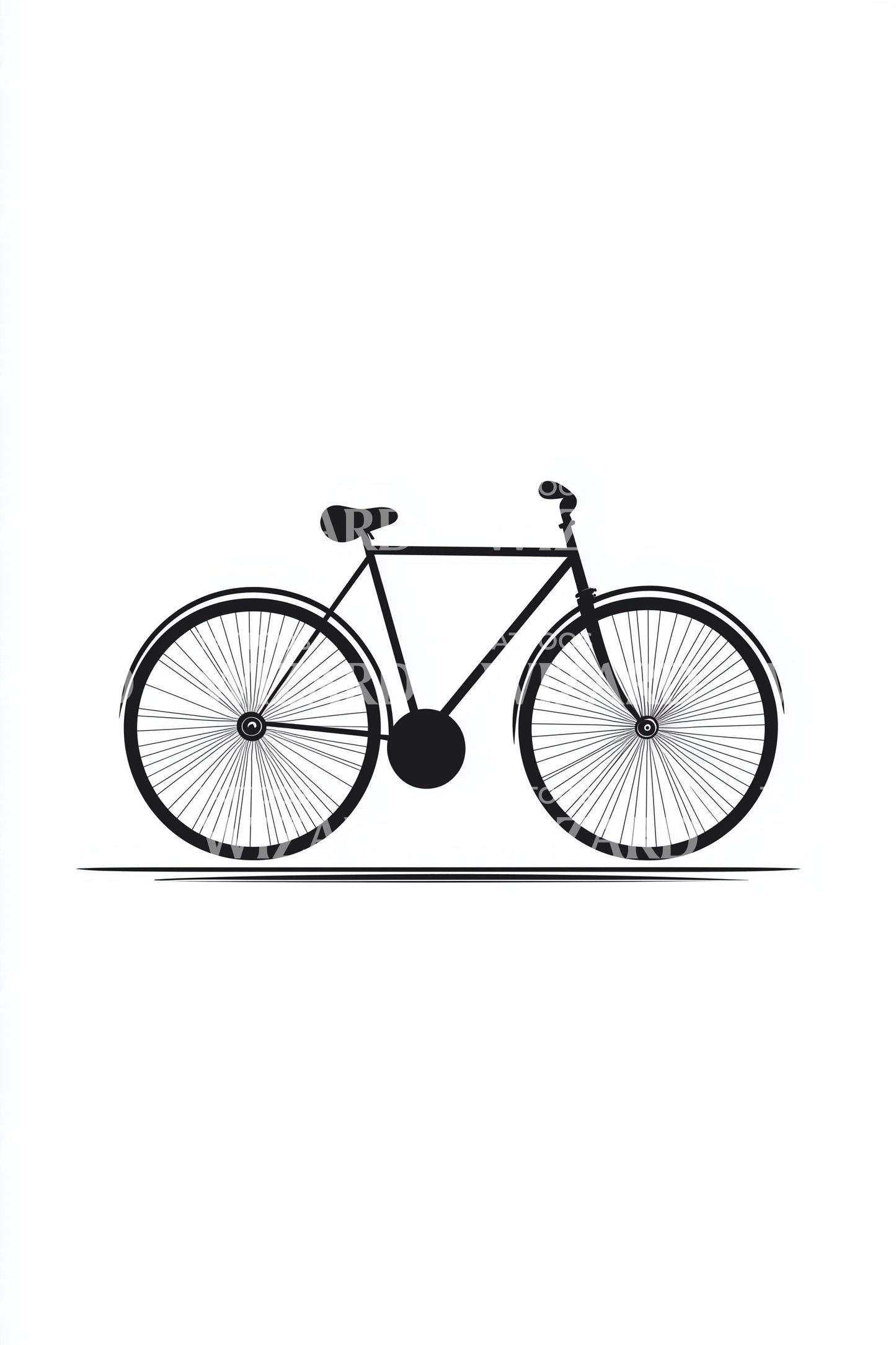 Minimal Road Bicycle Tattoo Design