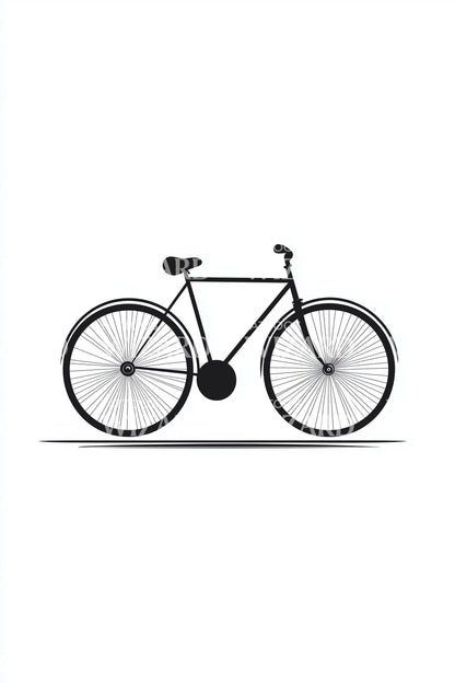 Minimal Road Bicycle Tattoo Design