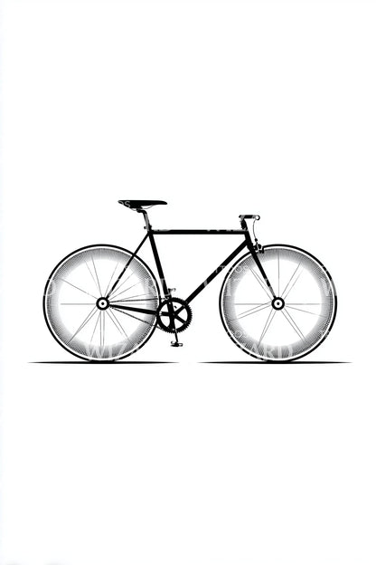 Minimal Road Bicycle Tattoo Design