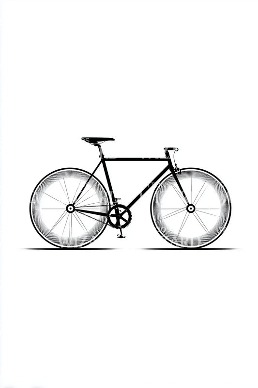 Minimal Road Bicycle Tattoo Design