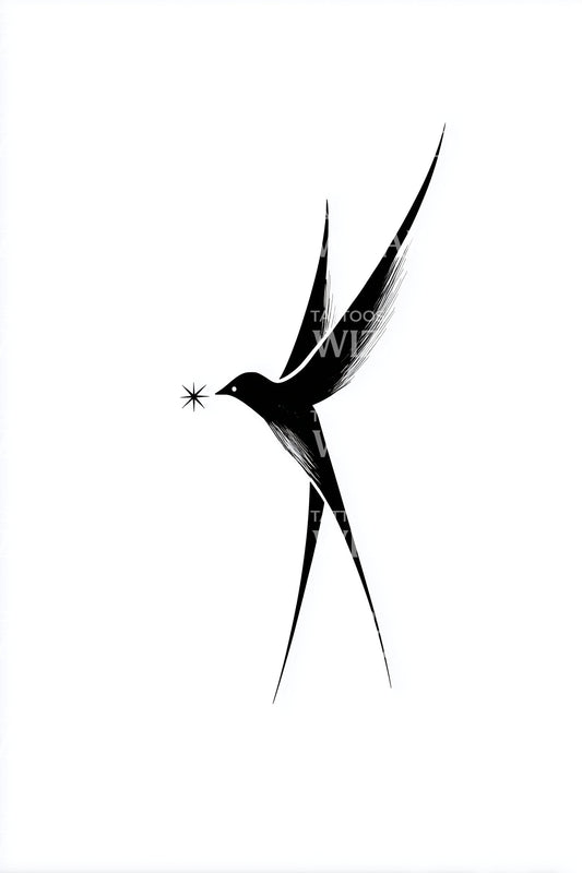 Minimalistisk svale flytattovørdesign