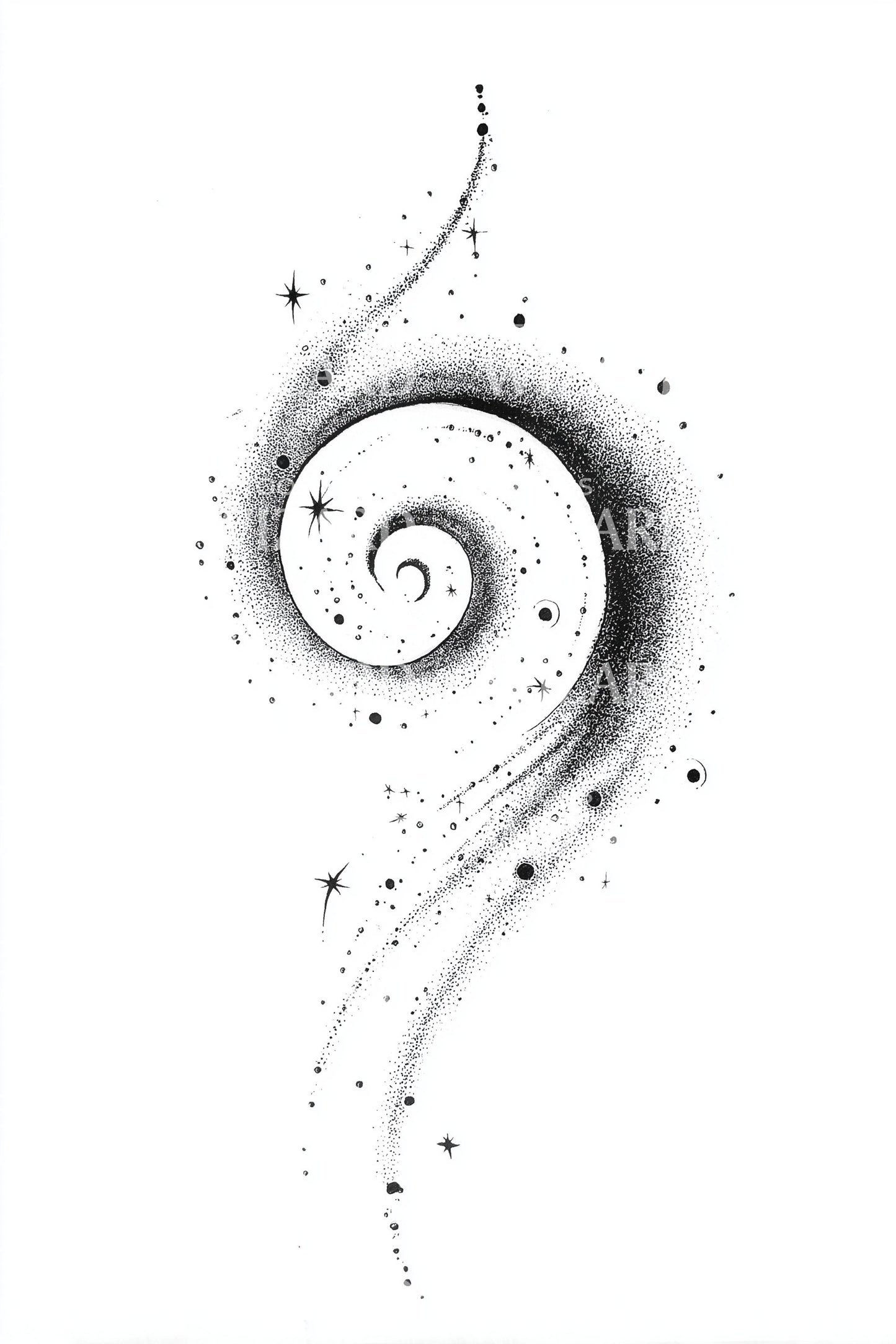Minimal Swirl Accent Tattoo Design