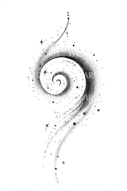 Minimal Swirl Accent Tattoo Design