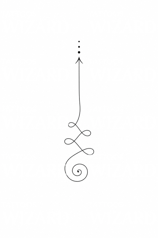 Minimalist Unalome Ok Dövmesi Fikri