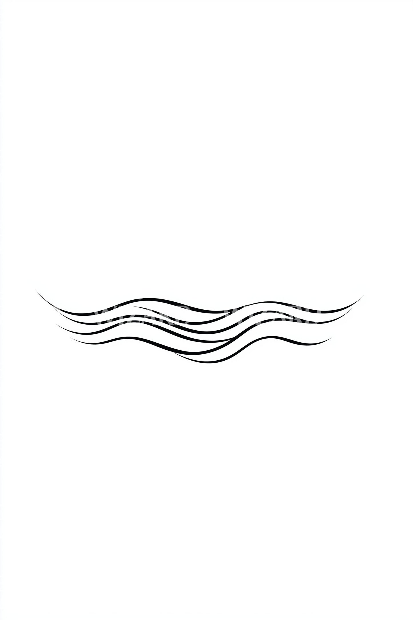 Minimal Wavy Lines Tattoo Idea