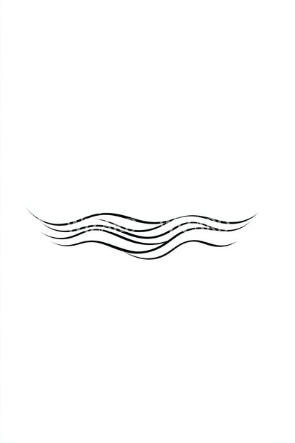 Minimal Wavy Lines Tattoo Idea