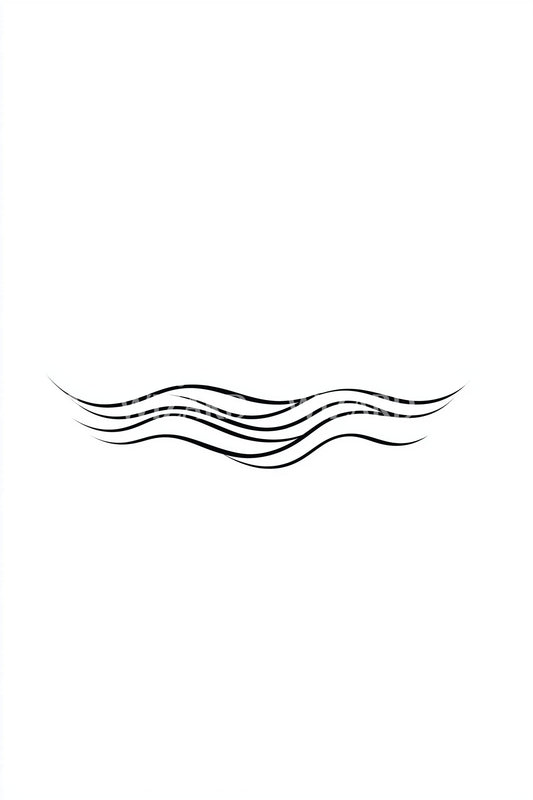 Minimal Wavy Lines Tattoo Idea