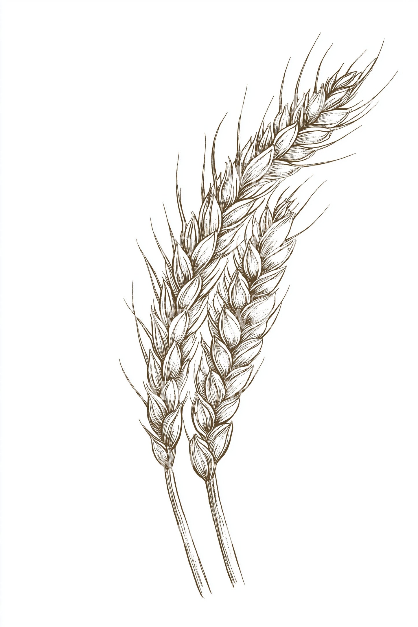 Minimal Wheat Stalk Tattoo Idea