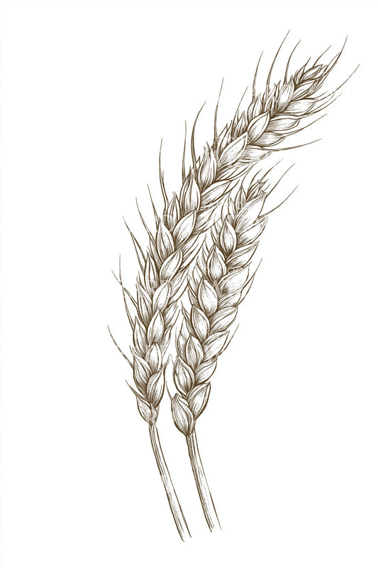 Minimal Wheat Stalk Tattoo Idea