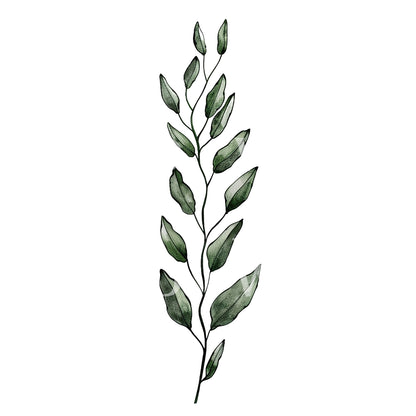 Minimalist Algae Plant Tattoo Design