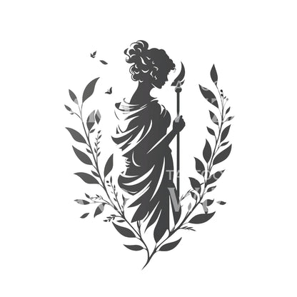Minimalist Aphrodite Goddess Tattoo Design