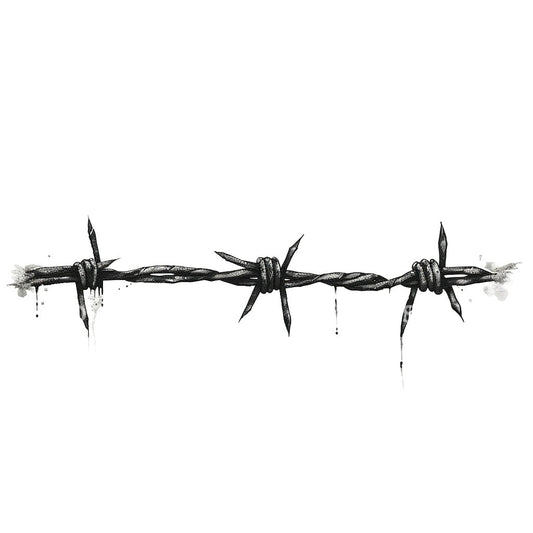 Minimalist Barbed Wire Line for Boundaries Tattoo Design