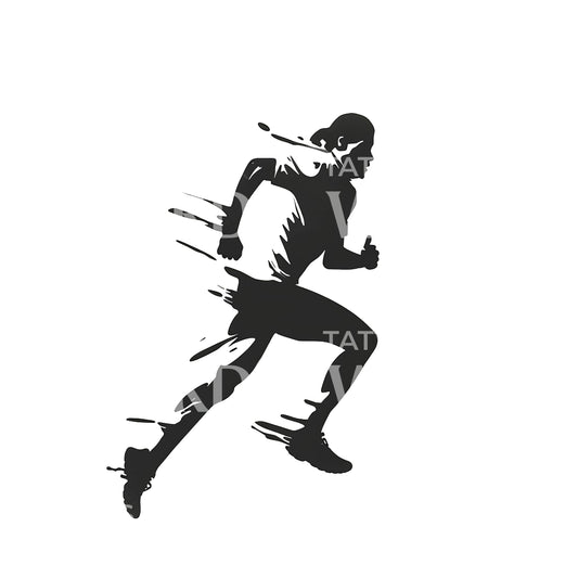 Minimalist Fast Runner Tattoo Design