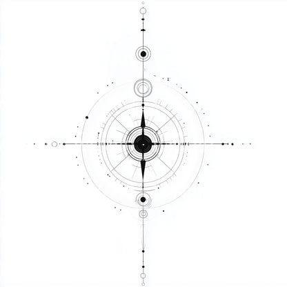 Minimalist Geometric Compass Tattoo Idea