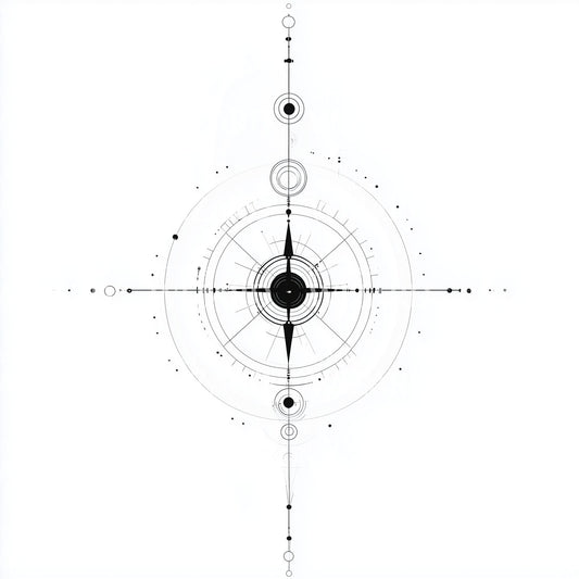 Minimalist Geometric Compass Tattoo Idea