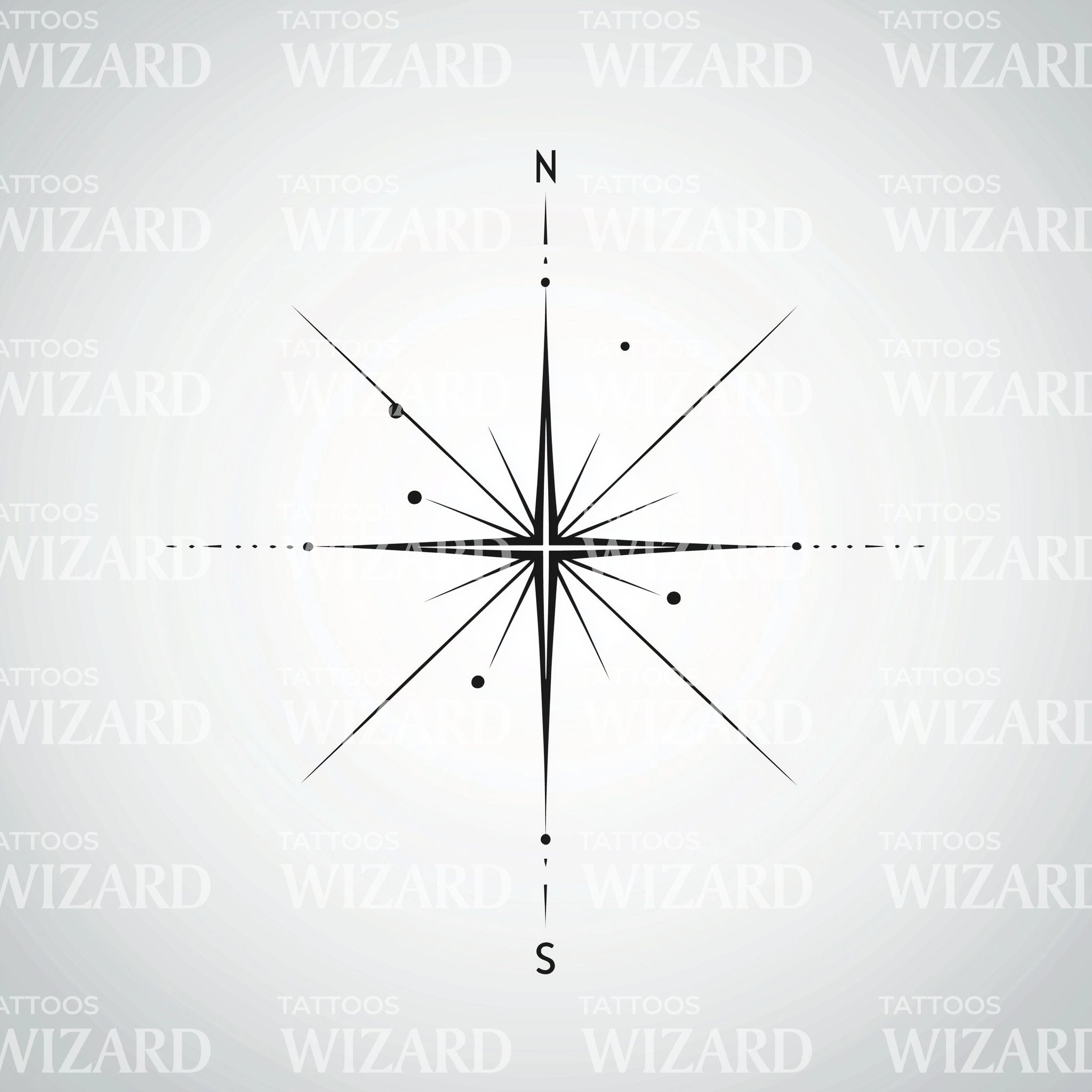 Minimalist Navigation Compass Tattoo Idea – Tattoos Wizard Designs